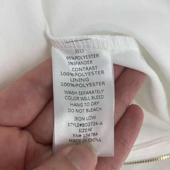 Blithe LA Women's White Tube Ruffle Gown Maxi Dress Size Medium - Picture 8 of 9